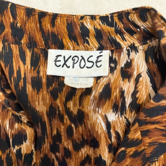 Expose Leopard Print Blouse Medium - Picture 2 of 3